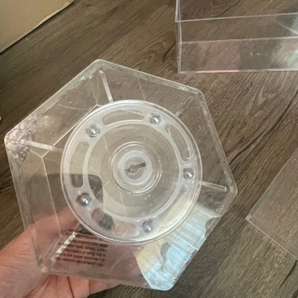 Set of 3 clear acrylic makeup desk office vanity locker organizers